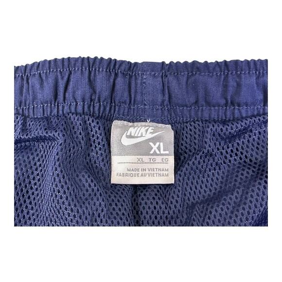 Vintage NIKE Pants Men XL Blue Lined Windbreaker Track Embroidered Straight Mesh - Picture 12 of 14